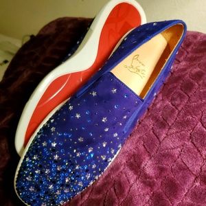 Christian Louboutin Red Bottom Studded Slip-Ons